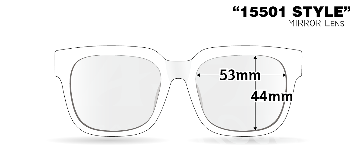 라스타 15501 스타일 선글라스 렌즈 사이즈