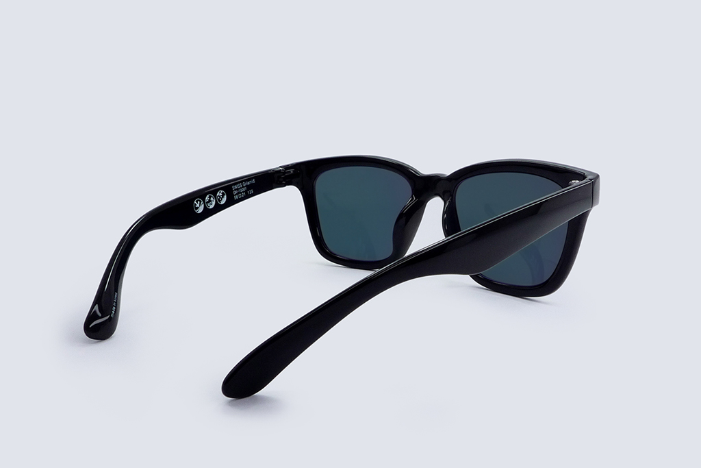 라스타 스트릿 미러 선글라스(유광 블랙-화이트 로고)
